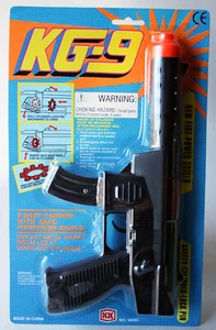 RARE VINTAGE 90'S KG-9 11" CAPGUN 8 SHOT WITH SAFE POWER SHIELD NEW ! - Picture 1 of 8