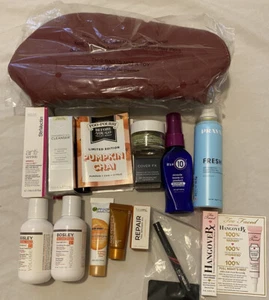 Makeup,Skin Care & Misc Sample Lot Of 15 Coverfx,Toofaced , It’s A 10 & Red Bag - Picture 1 of 5