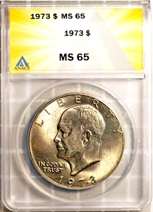 1973 CN $1 Eisenhower MS 65 ANACS # 7351521 + Bonus - Picture 1 of 2