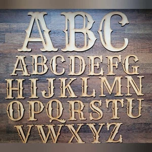 Wooden Letters Large MDF Cowboy Western Font 10-60cm 3mm Thick Sign Craft - Picture 1 of 15