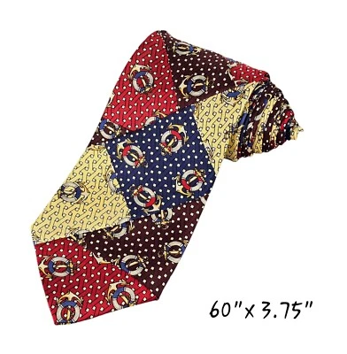 Corbata de seda vintage Robert Talbott mejor de su clase patchworks náuticos EE. UU. Foto 1 de 4