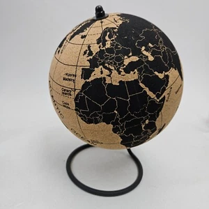 Cork Globe 7.3” Push Pin Globe with Map of the World & Rotating Stand *No PINS* - Picture 1 of 15