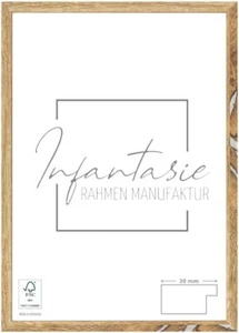 Bilderrahmen Eiche Vintage Silber Infantasie 'N°2' nach Maß Holz Modern eckig  - Bild 1 von 8