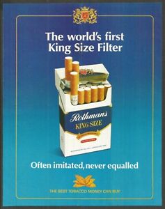 ROTHMANS Cigarettes - Often Imitated, Never Equalled - 1986 Vintage Print Ad
