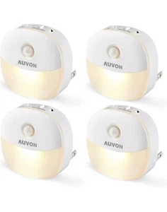 AUVON Plug in Night Light with Motion Sensor and Dusk to Dawn Sensor, Mini Warm  - Picture 1 of 11