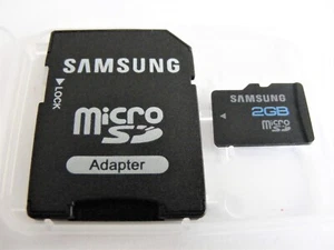 ; 2GB Micro SD Card ( 2 GB MicroSD Card ) + Adapter SAMSUNG Neu - Bild 1 von 1