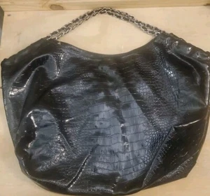 Daisy Fuentes Women XL Black Shoulder Bag Tote Purse - Picture 1 of 4