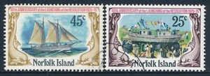 1975 NORFOLK ISLAND RESOLUTION SCHOONER ANNIVERSARY SET OF 2 FINE USED/CTO - Picture 1 of 1