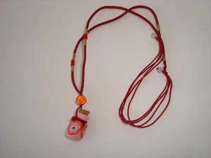 Mini vial botella fimo arcilla decoración flor rosa y rojo collar hágalo usted mismo agregar recuerdo - Imagen 1 de 2