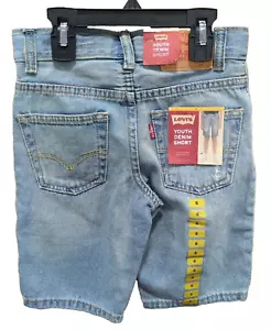 Levi's 511 Slim Fit Boys 6 Adj. Waistband Distressed Denim Shorts Blue -V4 - Picture 1 of 13