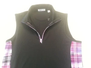 Neu - Bermuda Sands XP Damen Golfshirt - schwarz pink kariert - S - nagelneu! - Bild 1 von 3
