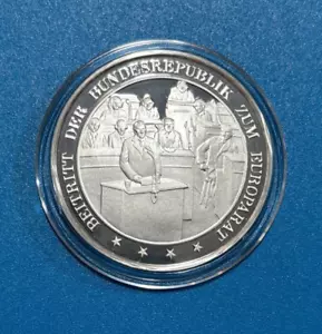 1976 Germany 0.925 Silver Medal - Konrad Adenauer Era - 31.31g H - Picture 1 of 3