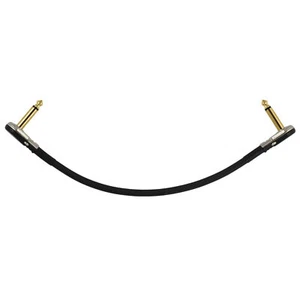 10" Castline Gold Mogami 2524 Guitar Pedal Board Patch Cable TS Low Profile - Picture 1 of 7