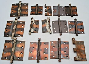 3.5" 4.5" 5" 10pc+ Vtg Antique Burnished Patina Bronze Craftsman HOME DOOR HINGE - Picture 1 of 7