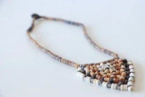 Collar de dinero concha ornamentada - Islas Salomón - Malaita - Hecho a mano - Imagen 1 de 8