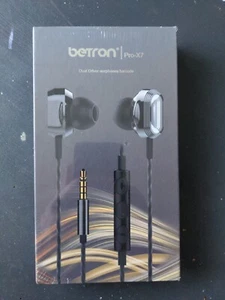Betron Pro-X7 Wired In Ear Earphones Noise Isolating Earbuds Mic Dual Drivers - Picture 1 of 1