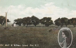 Alte Well & Willows Grand Pre Nova Scotia Kanada "Evangeline" Postkarte - Bild 1 von 2
