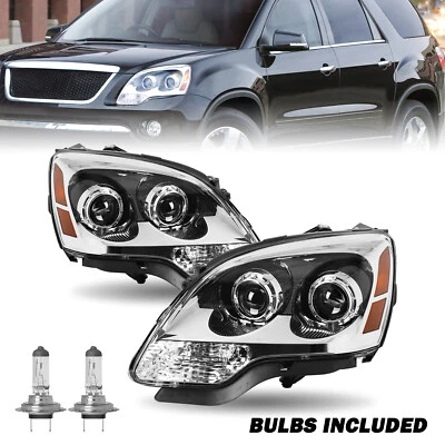 Para proyector GMC Acadia 2007-2012 2 piezas faros de fábrica faros con bombillas L+R Foto 1 de 4
