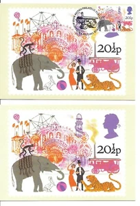 F1220 GREAT BRITAIN MAXIMUM CARDS COLLECTION - BRITISH FAIRS, MENAGERIE .... - Picture 1 of 1