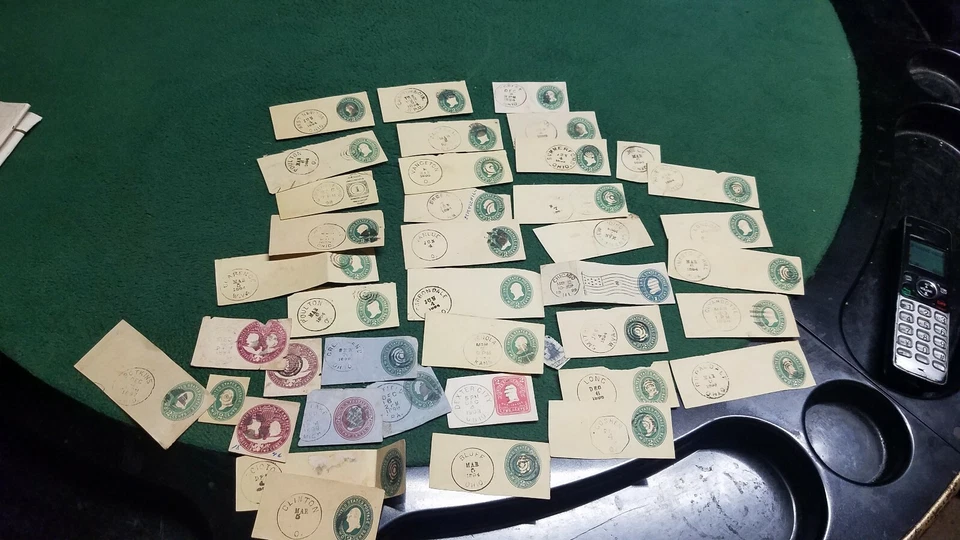 Lot of 41 1894-1903 USA Pre Postage Stamps Embedded George Washington 1c. 2 c.  - Image 1 of 4