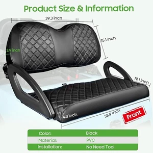New Golf Cart Seat Cover Protector - Club Car Precedent Square/Diamond Design - Foto 1 di 7