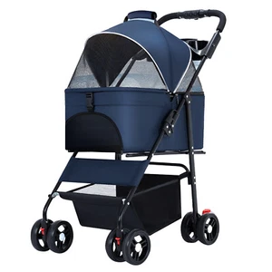 80lbs Folding Shopping Cart with Wheels, Grocery Carts with Removable Tote Bag - Picture 1 of 12