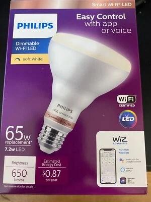PHILIPS Soft White BR30 LED 65-Watt Equivalent Dimmable Smart Wi-Fi Wiz - Image 1 of 4