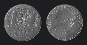 ITALIAN ALBANIA 1 LEK 1939 MAGNETIC - VITTORIO EMANUELE III - Picture 1 of 1