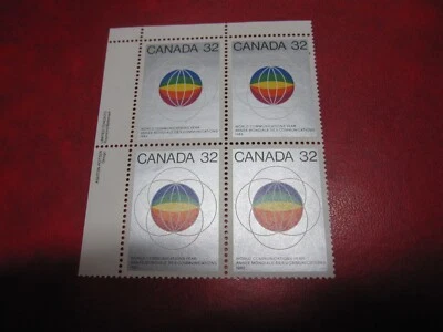 CANADA Unitrade# 976 32c UNITED NATIONS WORLD COMMUNICATIONS UL INSCRIPT.MNH - Image 1 of 2