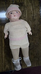 Antike kleine Puppe mit Komposition Anfang 1900 ohne Markierungen - Bild 1 von 8