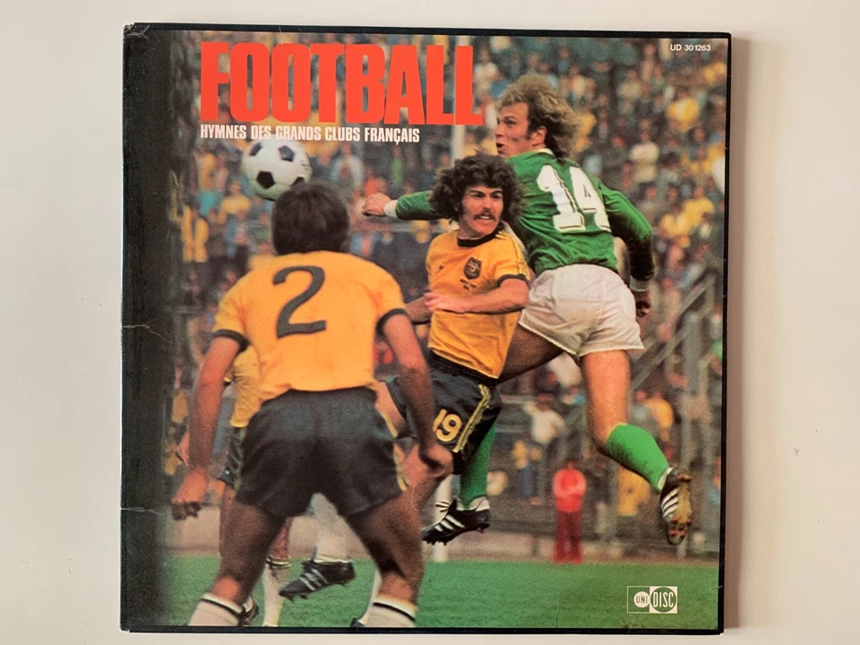 DISQUE 33T - LP FOOTBALL HYMNES DES GRANDS CLUBS FRANCAIS - Photo 1/3