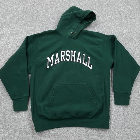 Vintage Marshall Thundering Herd Hoodie Men Medium Pullover Hooded Sweater FE Cover