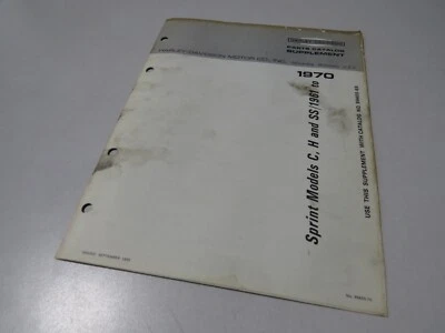 Suplemento catálogo piezas Harley Davidson 1961 a 1970 Sprint C H SS 99455-70 Foto 1 de 4