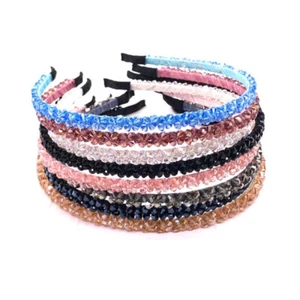 6 Pezzi Cerchietto con Strass Cerchietto con Perline di Cristallo per Fasce - Foto 1 di 12