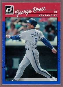 2023 Donruss Baseball Retro 1990 Holo Blue #284 George Brett (Royals)