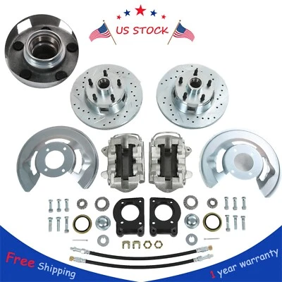 Front Drum-Disc Brake Conversion Kit w / 11" rotors For Ford Mustang 1964-1969 Foto 1 de 4