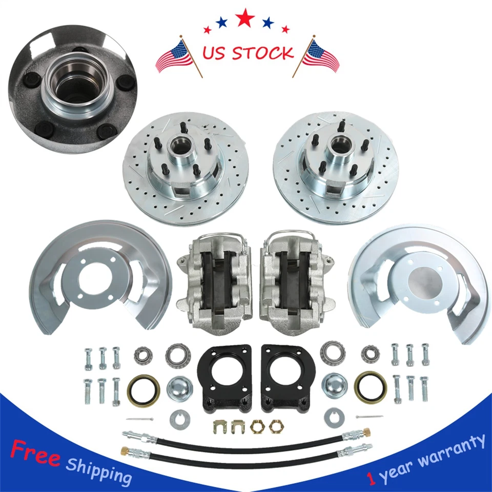 Front Drum-Disc Brake Conversion Kit w / 11" rotors For Ford Mustang 1964-1969 - Изображение 1 из 4