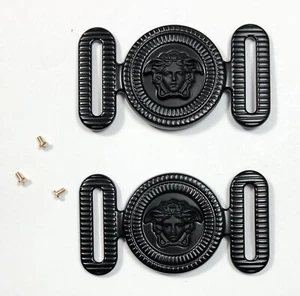 Versace VE 4463 VE 4478U VE 4479U Black Replacement Arm Side Logo W Screws - Picture 1 of 5