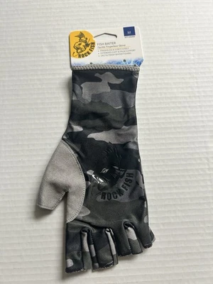 Guante táctil Rock Fish Baiter sin dedos, mediano, camuflaje, FP1000RL, NUEVO CON ETIQUETAS Foto 1 de 4