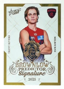 2025 Select AFL Brownlow Predictor Signature BPSG53 Trent Rivers Melbourne /220 - Picture 1 of 3