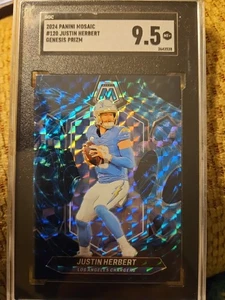 2024 Panini Mosaic Justin Herbert #120 Genesis CASE HIT Chargers SGC 9.5 🔥 - Picture 1 of 3