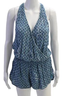 Mameluco floral azul para mujer Poupette St. Barth talla S Foto 1 de 4