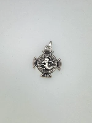Anhänger 12,53g Silber Hanussen Amulett D Schutz Amulett Drachenkreuz GS87-S50 - Bild 1 von 3