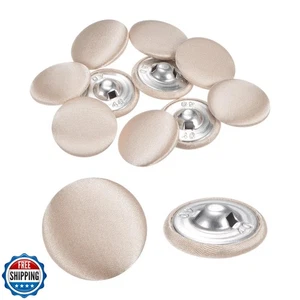 HARFINGTON 10pcs Fabric Cloth Buttons 1" Round Sewing Button with Shank Fabri - Picture 1 of 5