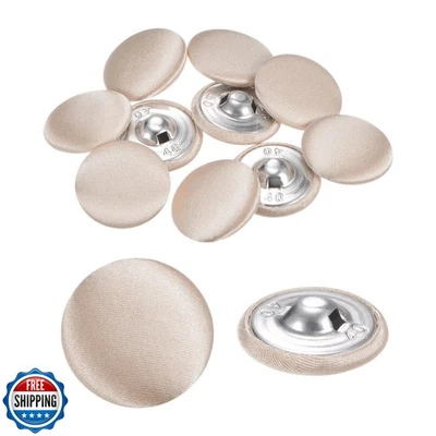 HARFINGTON 10pcs Fabric Cloth Buttons 1" Round Sewing Button with Shank Fabri - Image 1 of 4