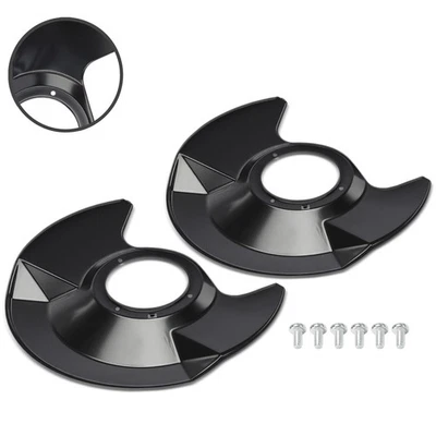 Protector antipolvo de freno negro para conductor y pasajero delantero 2 piezas para Honda CR-V 2005-2006 Foto 1 de 4