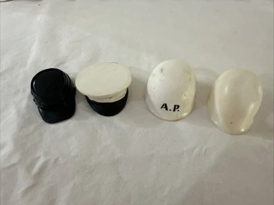 Vintage GI Joe/Action Man 12” Hats & Helmets – Officer Cap + A.P. Marked Set - Image 1 of 3