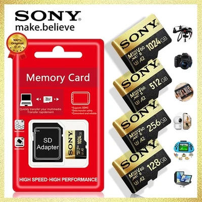 SONY Micro SD Card 2TB 512GB 256GB 128GB TF Memory Card Extreme 1TB U3 4K High - Image 1 of 4