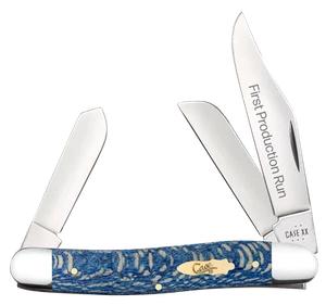 Case xx Knives Stockman 1st Run Blue Sycamore 93732 1/250 Stainless Pocket Knife - Picture 1 of 3