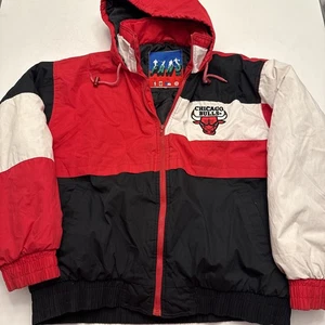 Chaqueta acolchada vintage Fans Pick NBA Chicago Bulls para hombre talla XL abrigo retro - Imagen 1 de 13